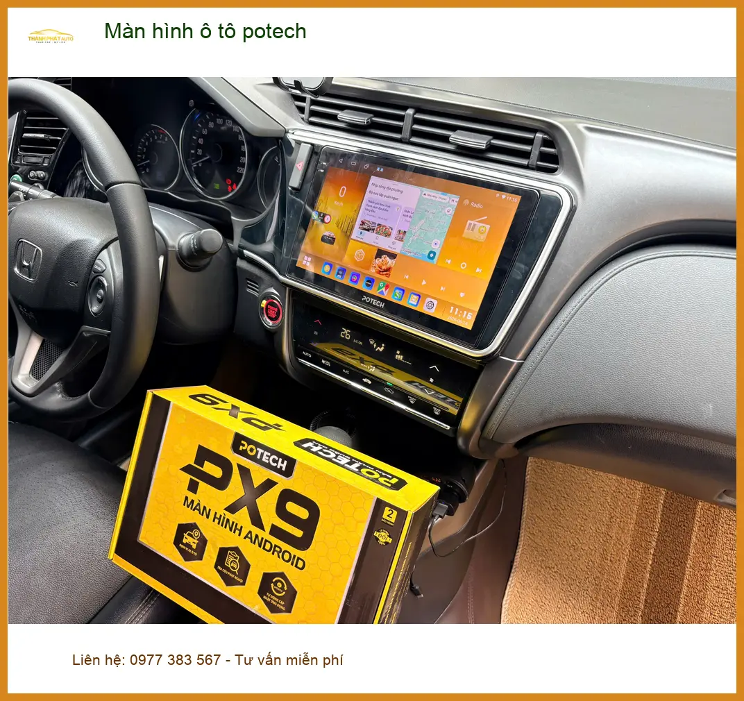 Anh Hoàng Nam nâng cấp màn hình Potech cho Hyundai Accent tại Quận 2 ảnh thực tế 2