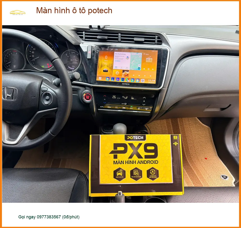 Anh Hoàng Nam nâng cấp màn hình Potech cho Hyundai Accent tại Quận 2 ảnh thực tế 3