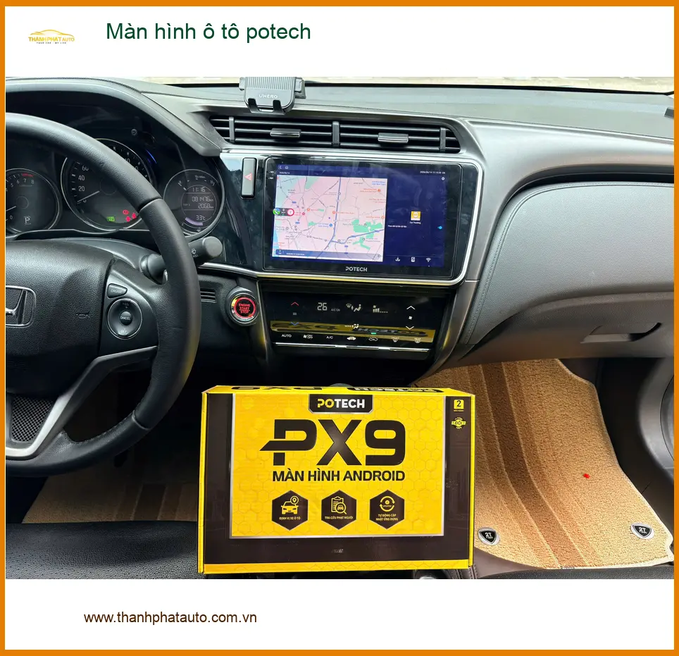 Anh Hoàng Nam nâng cấp màn hình Potech cho Hyundai Accent tại Quận 2 ảnh thực tế 4