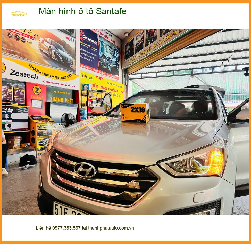 Anh Hưng nâng cấp màn hình Santafe ở Bình Chánh để có nhiều tính năng hơn ảnh thực tế 5