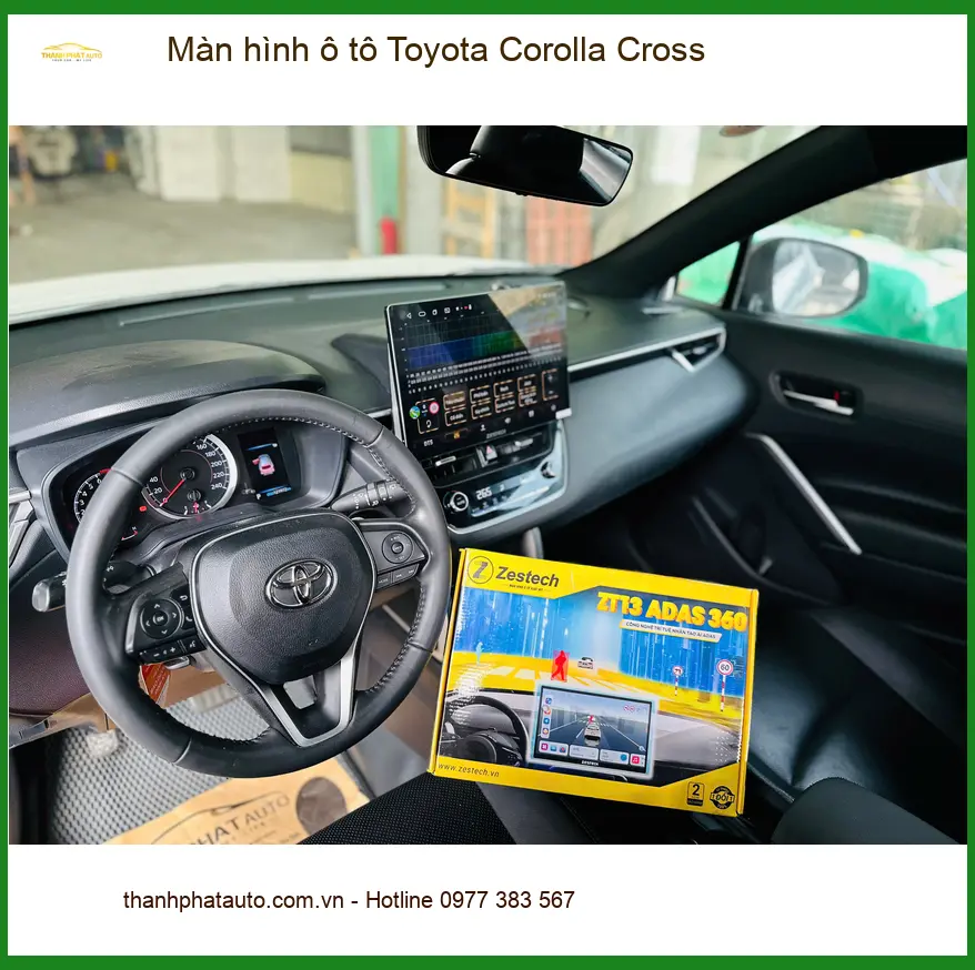 Anh Khải lắp màn hình ô tô Toyota Corolla Cross tại Quận Thủ Đức để lái xe an toàn