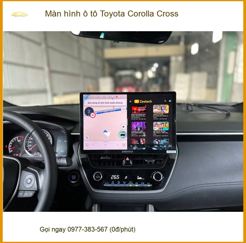 Chú Minh lắp màn hình ô tô Toyota Corolla Cross tại Quận Tân Bình uy tín ảnh thực tế 3