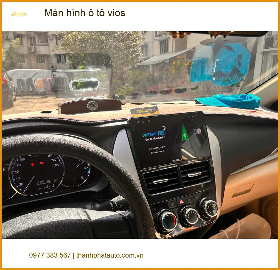 Anh Khôi lắp màn hình ô tô Vios tại Quận Phú Nhuận nâng cấp tính năng giải trí ảnh thực tế 4
