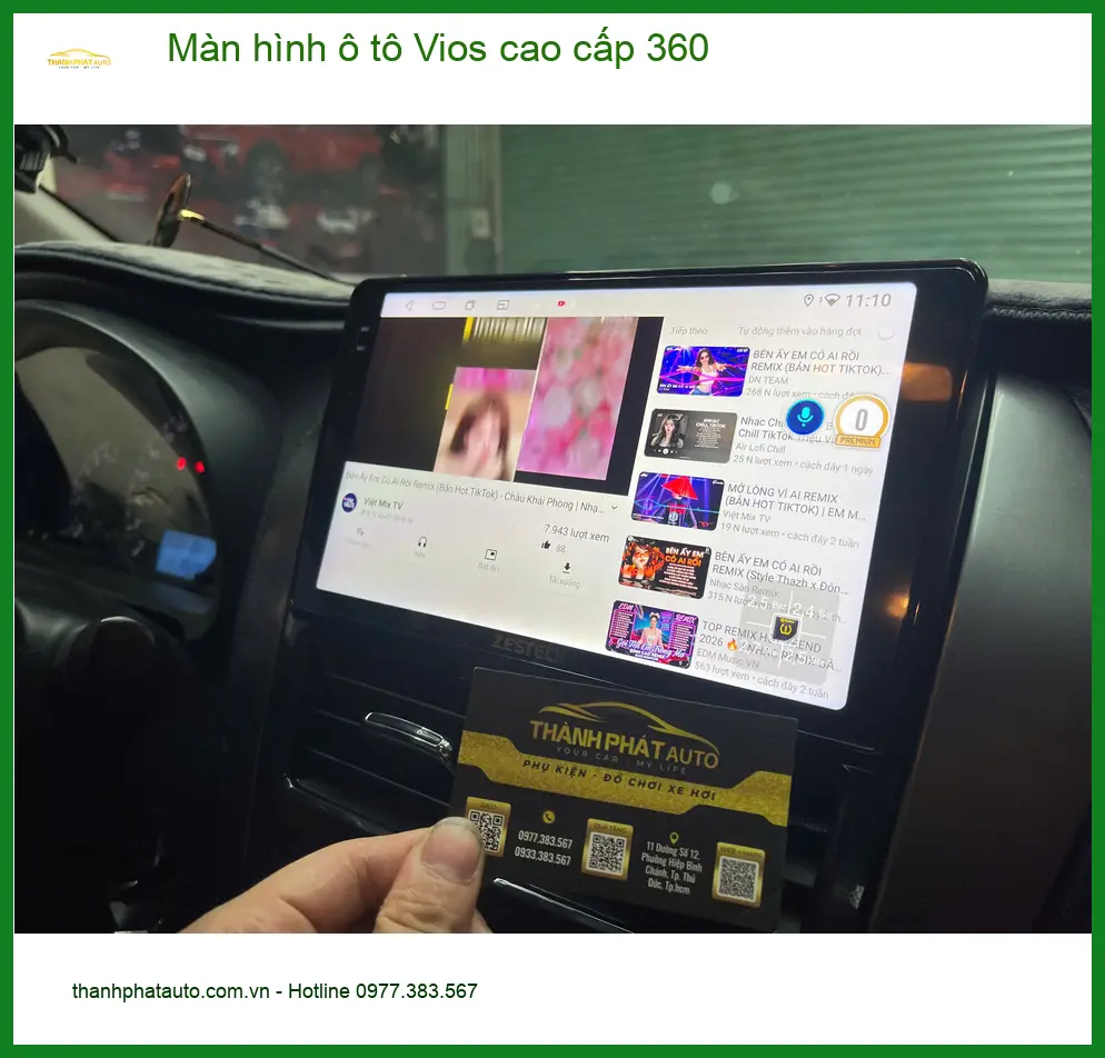 Anh Khải lắp màn hình ô tô Vios cao cấp 360 Quận Gò Vấp để lái xe an toàn hơn ảnh thực tế 3