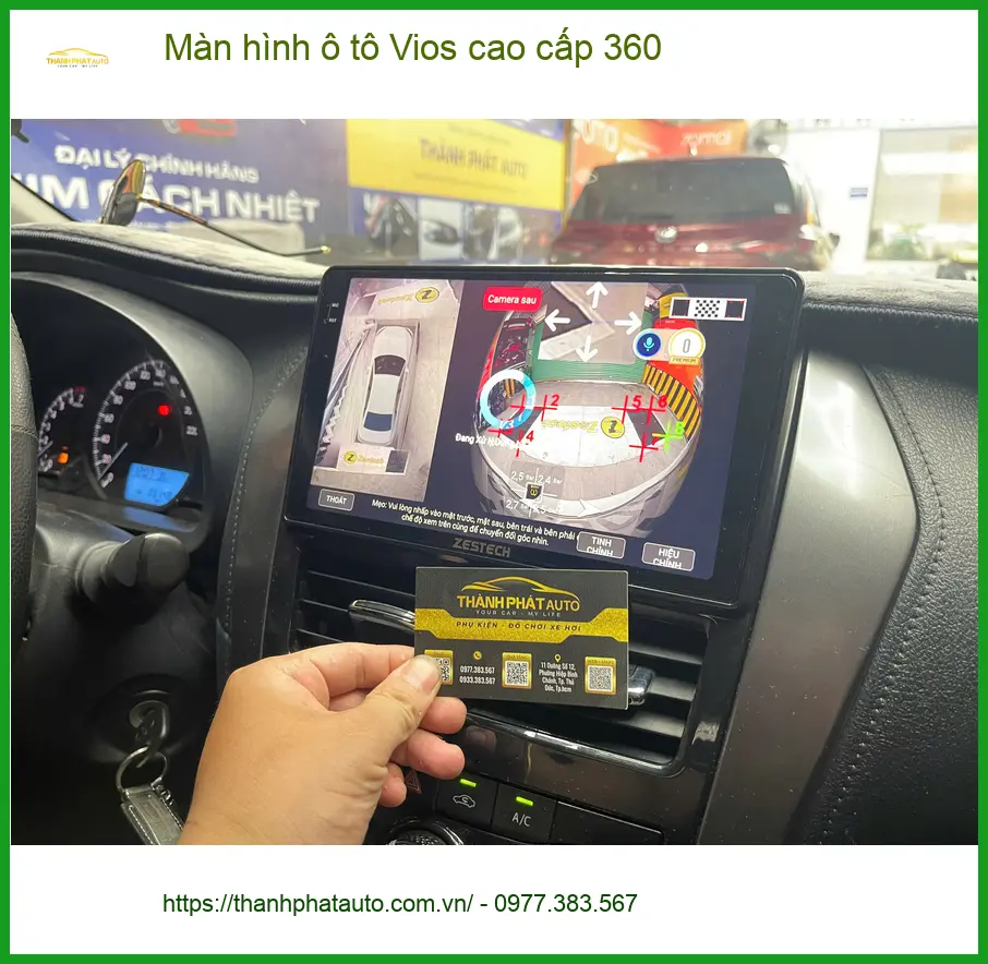 Anh Khải lắp màn hình ô tô Vios cao cấp 360 Quận Gò Vấp để lái xe an toàn hơn ảnh thực tế 5