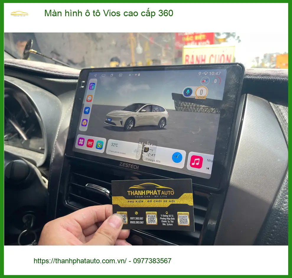 Anh Tùng lắp Màn hình ô tô Vios cao cấp 360 tại Quận 6 để tiện theo dõi giao thông ảnh thực tế 4