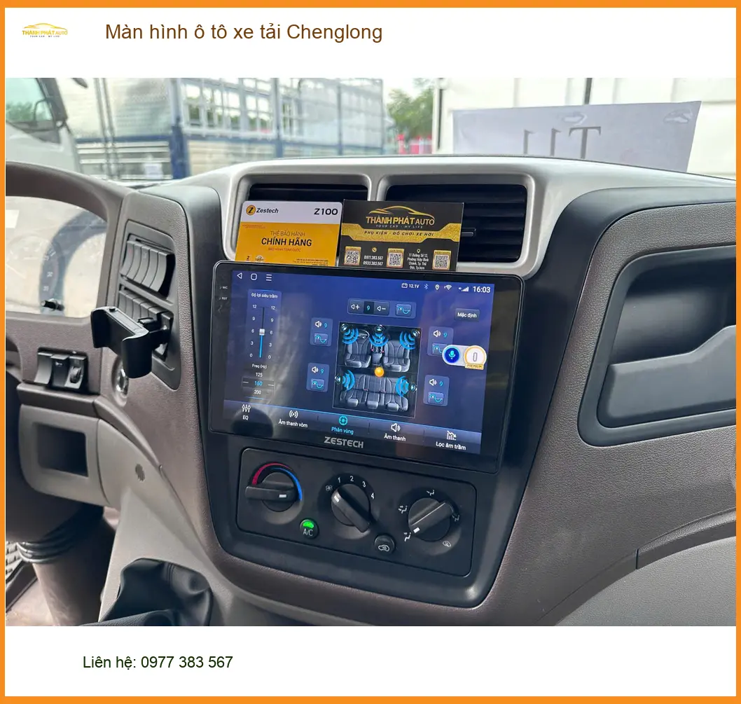 Chú Dũng lắp Màn hình ô tô xe tải Chenglong tại Quận 7 vì màn hình cũ bị hỏng ảnh thực tế 4