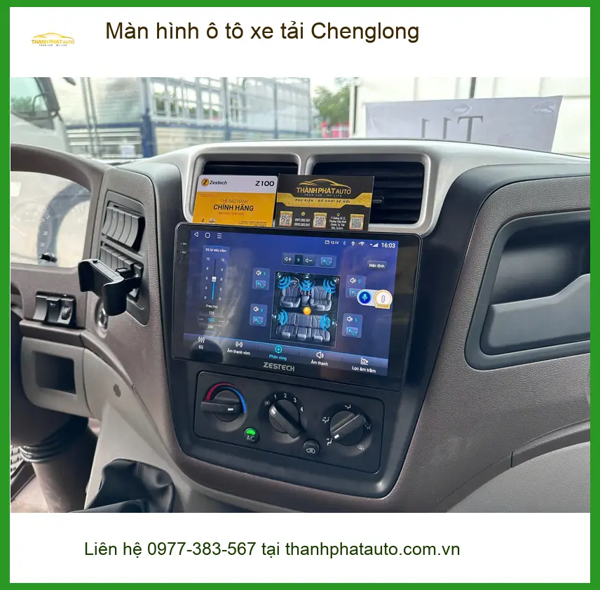 Anh Thắng lắp màn hình ô tô Chenglong cho xe tải tại Quận 12 ảnh thực tế 2