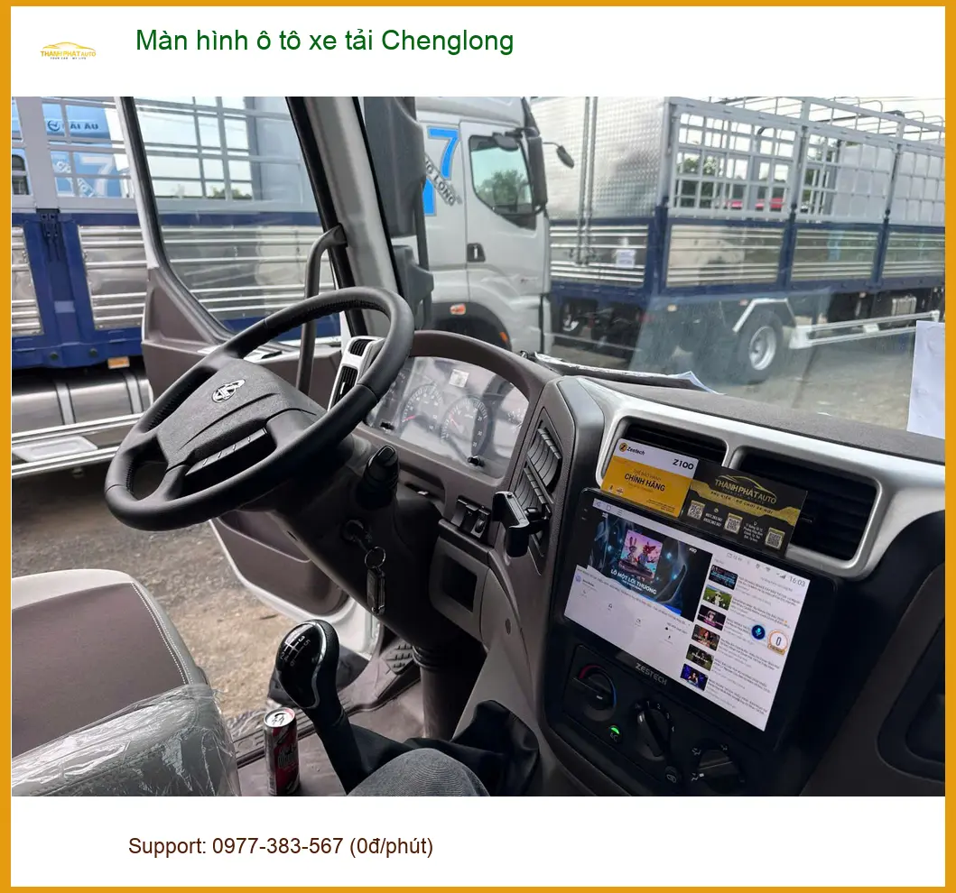 Anh Thắng lắp màn hình ô tô Chenglong cho xe tải tại Quận 12 ảnh thực tế 4