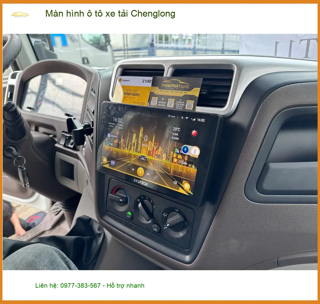 Anh Minh lắp màn hình ô tô xe tải Chenglong tại Quận 6 - Giải pháp cho tài xế. ảnh thực tế 2