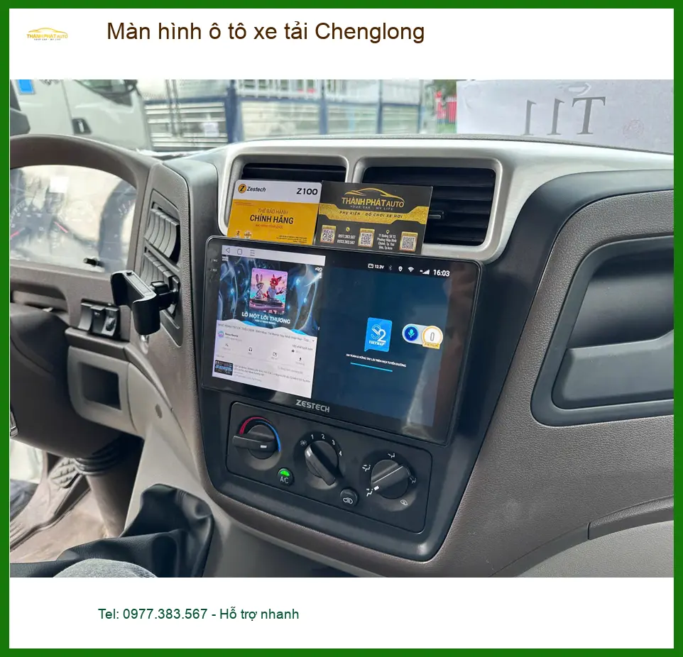 Anh Minh lắp màn hình ô tô xe tải Chenglong tại Quận 6 - Giải pháp cho tài xế. ảnh thực tế 4