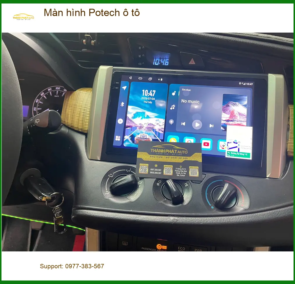 Chú Tấn lắp màn hình Potech ô tô Kia K3 Quận Thủ Đức cải thiện giải trí.