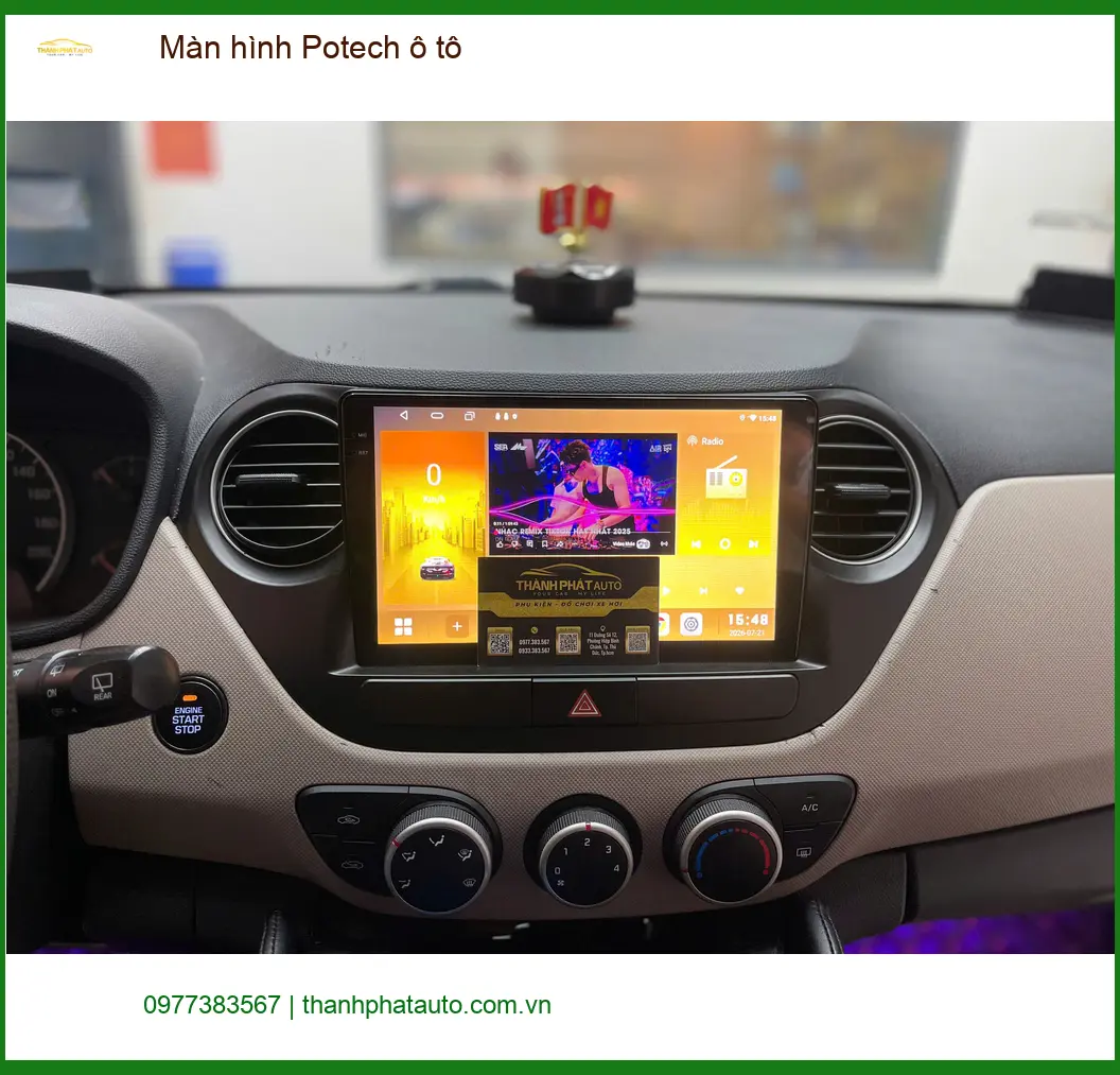 Chị Thùy Trang nâng cấp Màn hình Potech ô tô Hyundai Creta tại Quận 9 ảnh thực tế 4