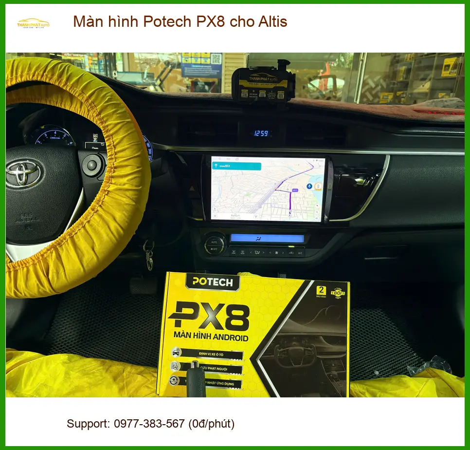 Anh Tấn nâng cấp màn hình Potech PX8 cho Altis ở Quận Nhà Bè tận hưởng tính năng cao cấp ảnh thực tế 2