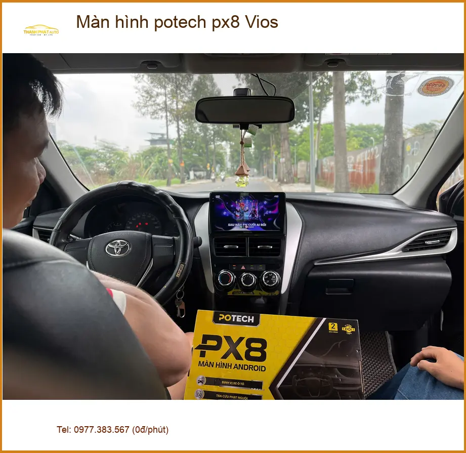 Anh Minh lắp Màn hình Potech PX8 cho Vios tại Quận 4 để trải nghiệm lái tốt hơn ảnh thực tế 2
