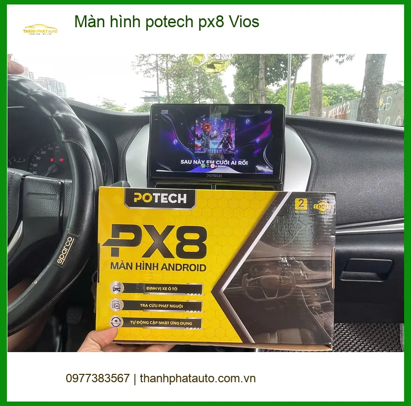 Anh Minh lắp Màn hình Potech PX8 cho Vios tại Quận 4 để trải nghiệm lái tốt hơn ảnh thực tế 3