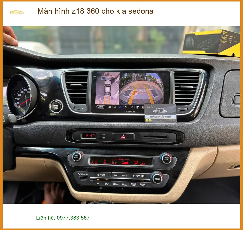 Anh Quốc Bảo nâng cấp màn hình Z18 360 cho Kia Sedona tại Quận 2