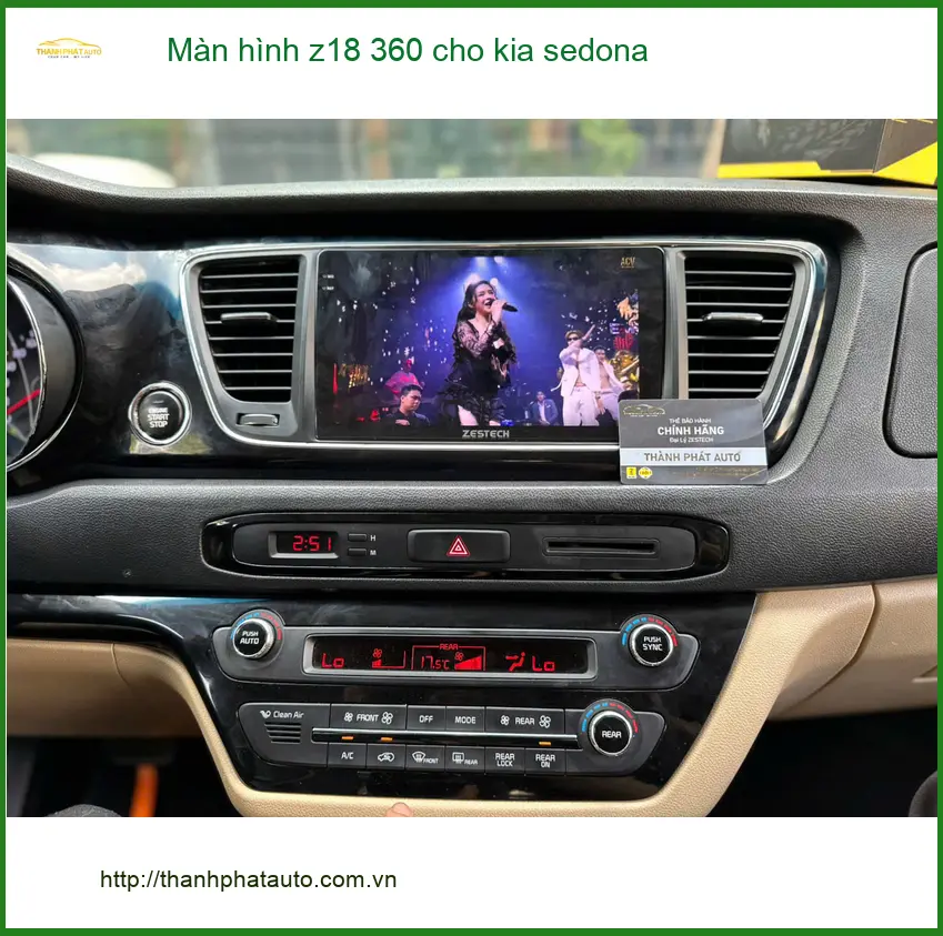 Chú Tấn nâng cấp màn hình Z18 360 cho Kia Sedona tại Quận 7 để lái xe an toàn hơn ảnh thực tế 2