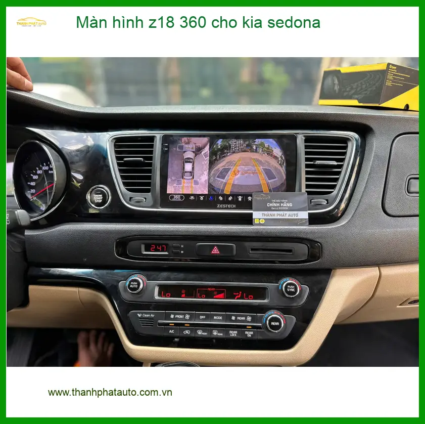 Chú Tấn nâng cấp màn hình Z18 360 cho Kia Sedona tại Quận 7 để lái xe an toàn hơn ảnh thực tế 3
