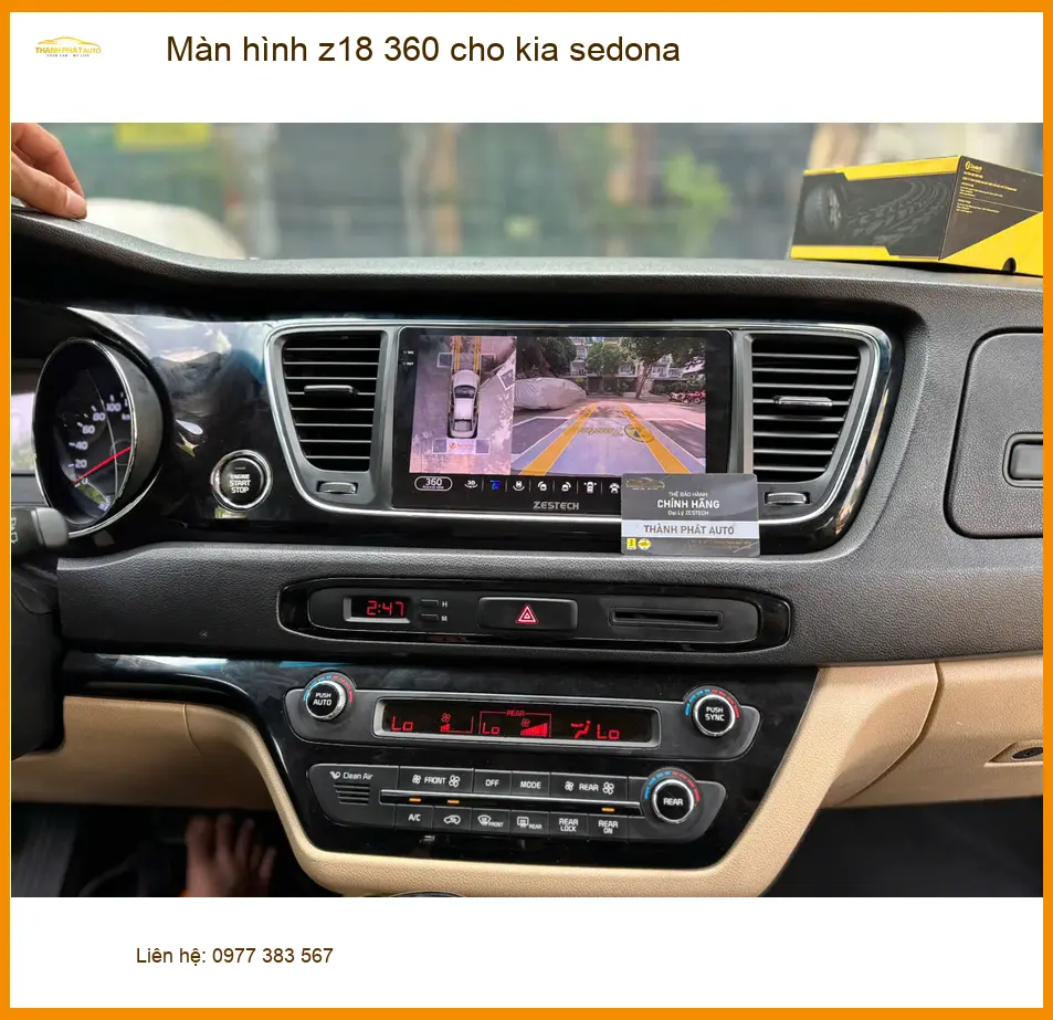 Cô Thảo lắp màn hình Z18 360 cho Kia Sedona tại Quận Tân Bình