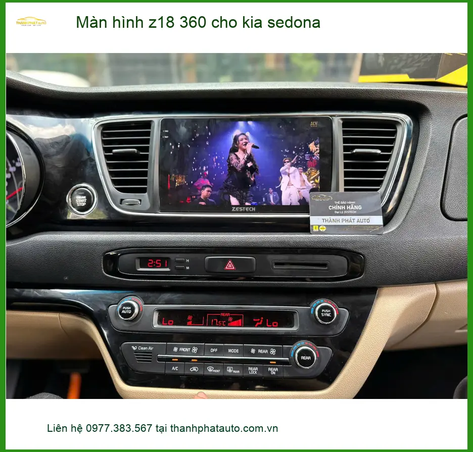 Cô Thảo lắp màn hình Z18 360 cho Kia Sedona tại Quận Tân Bình ảnh thực tế 3