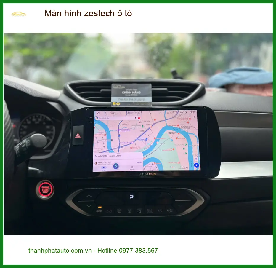 Anh Khang lắp màn hình Zestech ô tô cho Hyundai Santa Fe tại Quận 9 vì màn zin quá nhỏ
