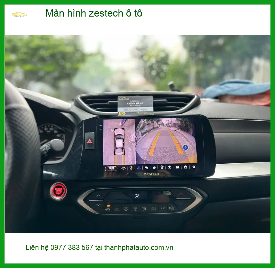 Anh Khang lắp màn hình Zestech ô tô cho Hyundai Santa Fe tại Quận 9 vì màn zin quá nhỏ ảnh thực tế 3