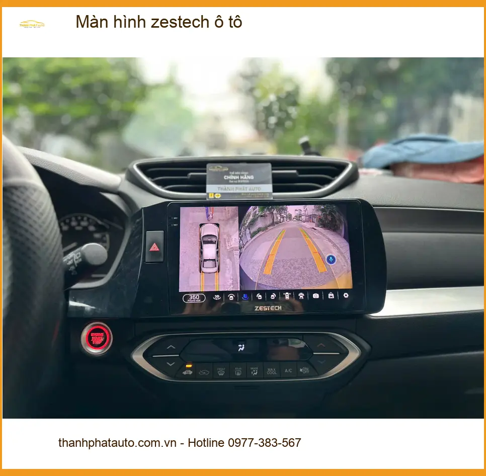 Anh Khang lắp màn hình Zestech ô tô cho Hyundai Santa Fe tại Quận 9 vì màn zin quá nhỏ ảnh thực tế 4