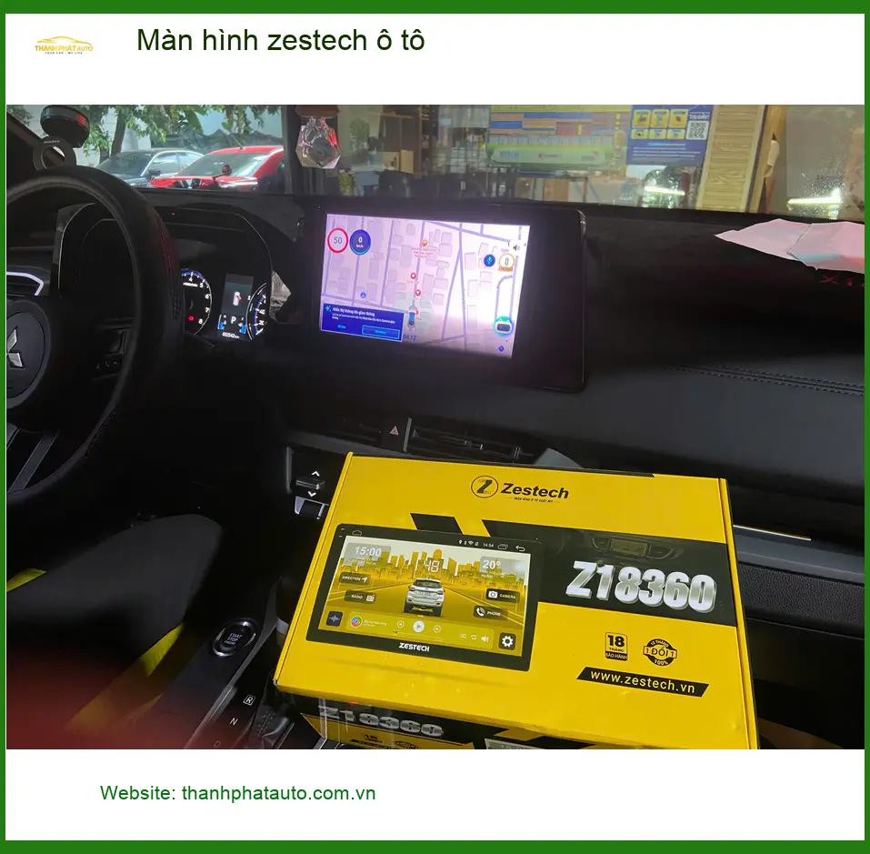 Chị Thảo lắp màn hình Zestech ô tô Hyundai Kona tại Quận 9 ảnh thực tế 2