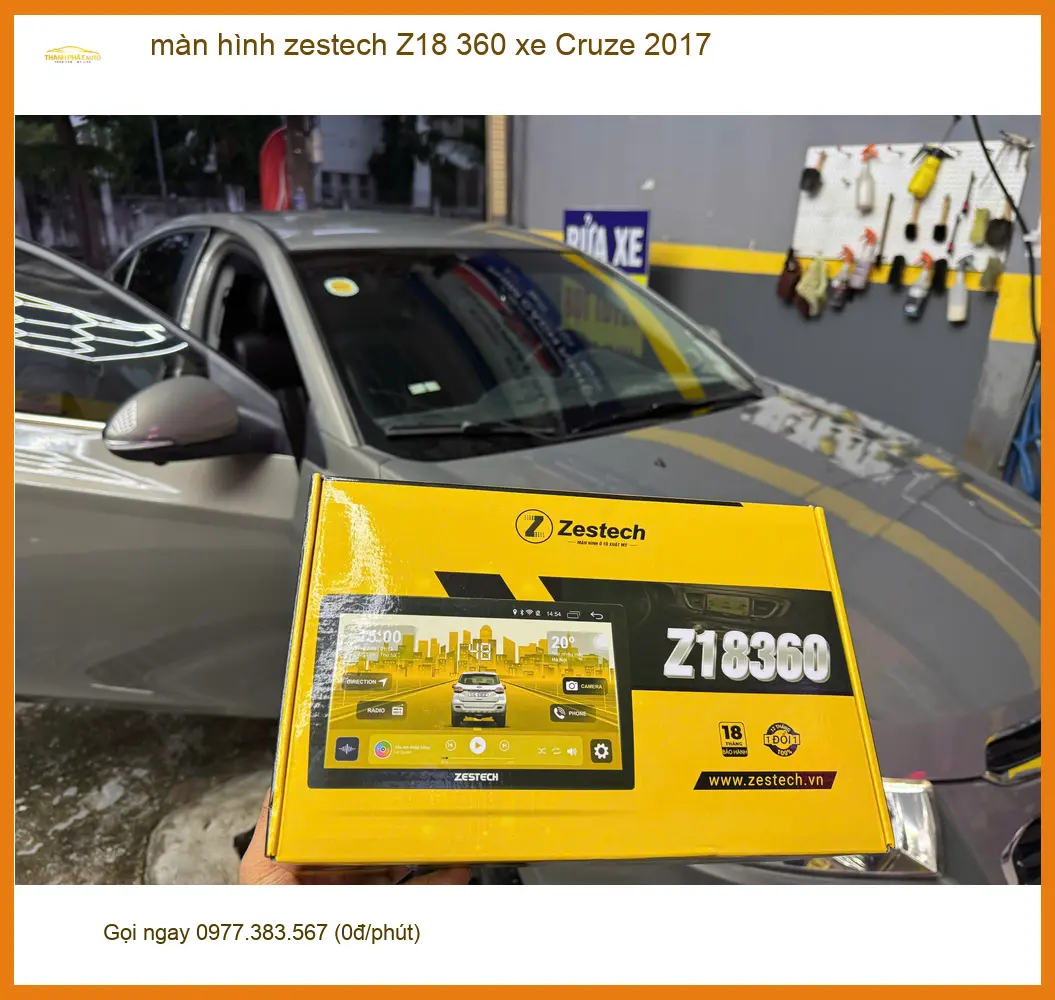 Chị Hương Giang lắp màn hình Zestech Z18 360 Cruze 2017 tại Tân Bình ảnh thực tế 4