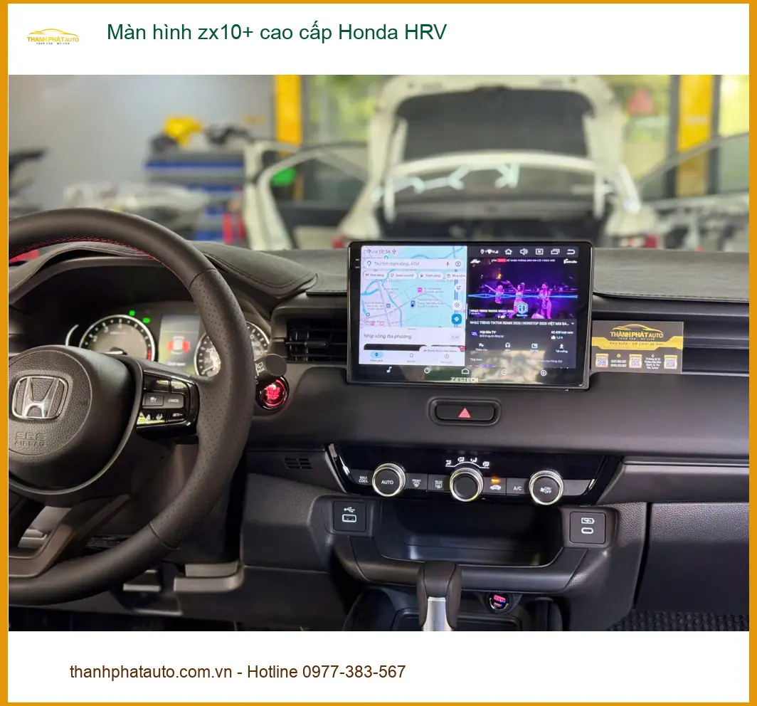 Chị Cẩm lắp màn hình ZX10+ cao cấp Honda HRV Quận Tân Bình ảnh thực tế 4