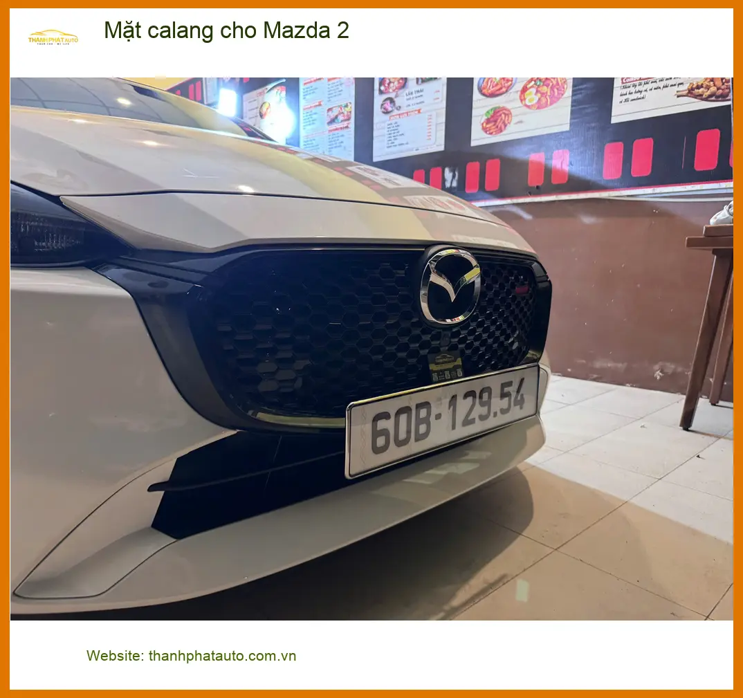 Anh Bách nâng cấp mặt calang cho Mazda 2 tại Quận 8 để xe sang hơn ảnh thực tế 2
