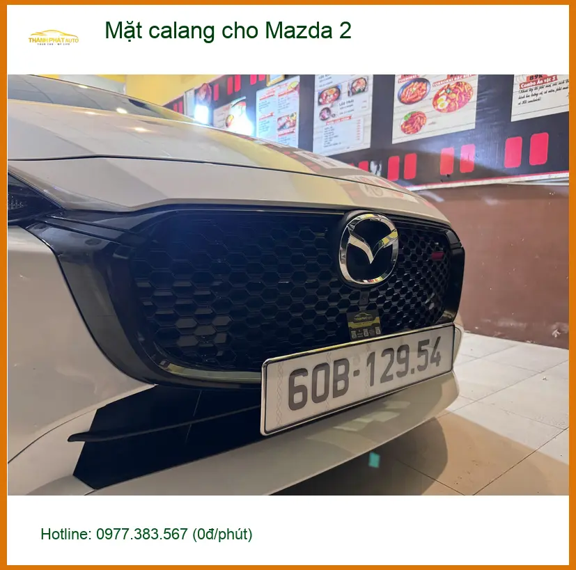 Anh Bách nâng cấp mặt calang cho Mazda 2 tại Quận 8 để xe sang hơn ảnh thực tế 3
