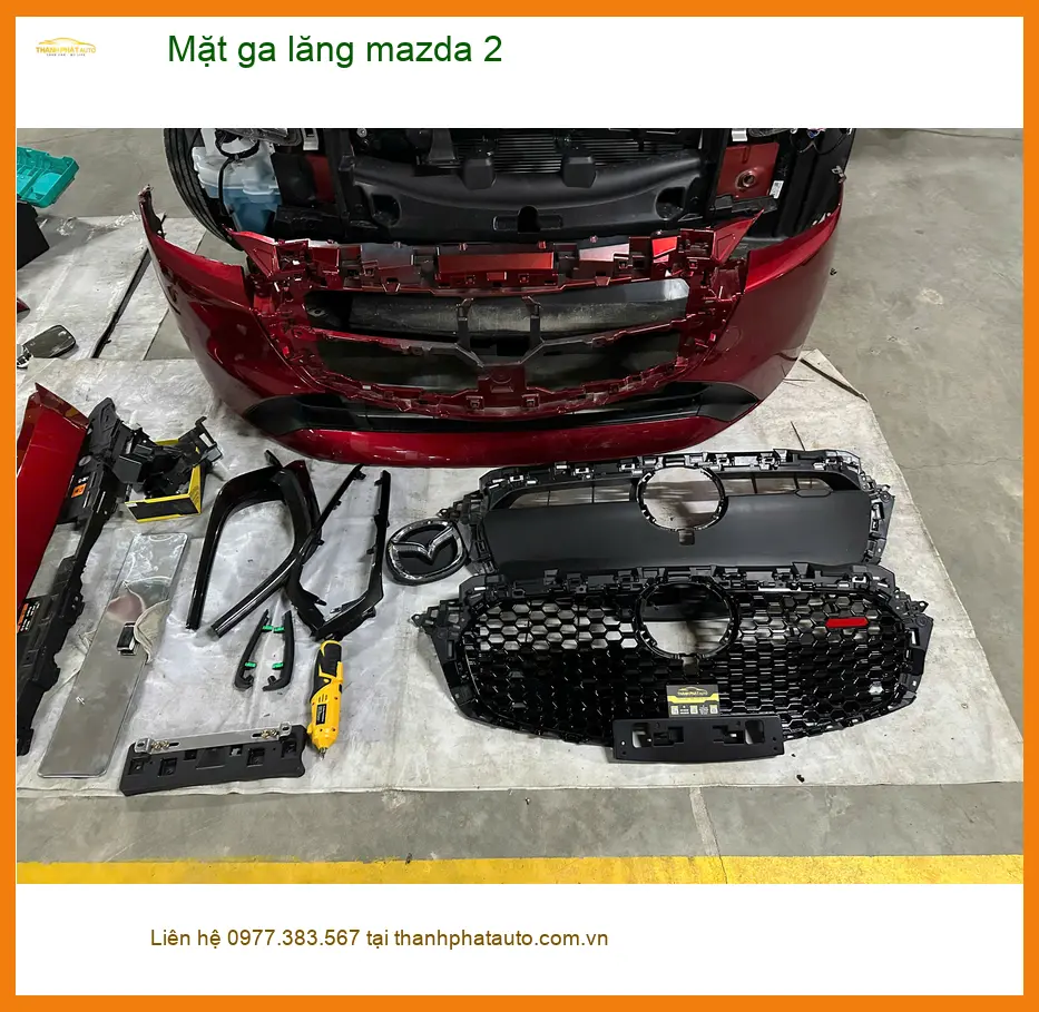 Anh Huy độ Mặt ga lăng Mazda 2 tại Quận Thủ Đức để xe thêm phần thể thao ảnh thực tế 3
