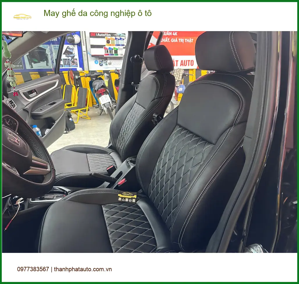 Anh Quang bọc ghế da công nghiệp ô tô Santa Fe Quận Bình Thạnh ảnh thực tế 2