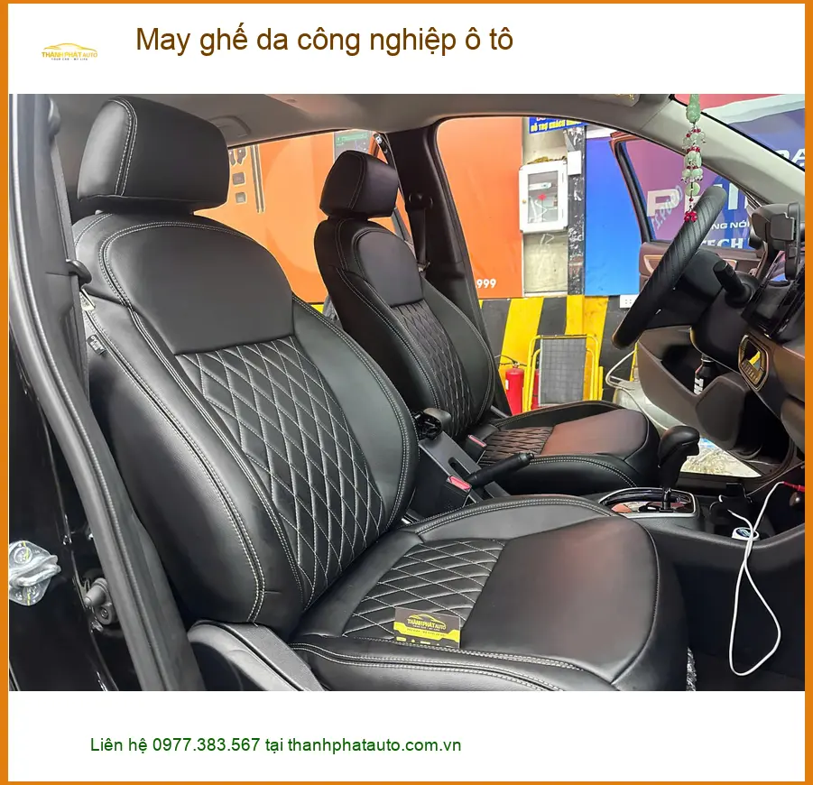 Anh Quang bọc ghế da công nghiệp ô tô Santa Fe Quận Bình Thạnh ảnh thực tế 5