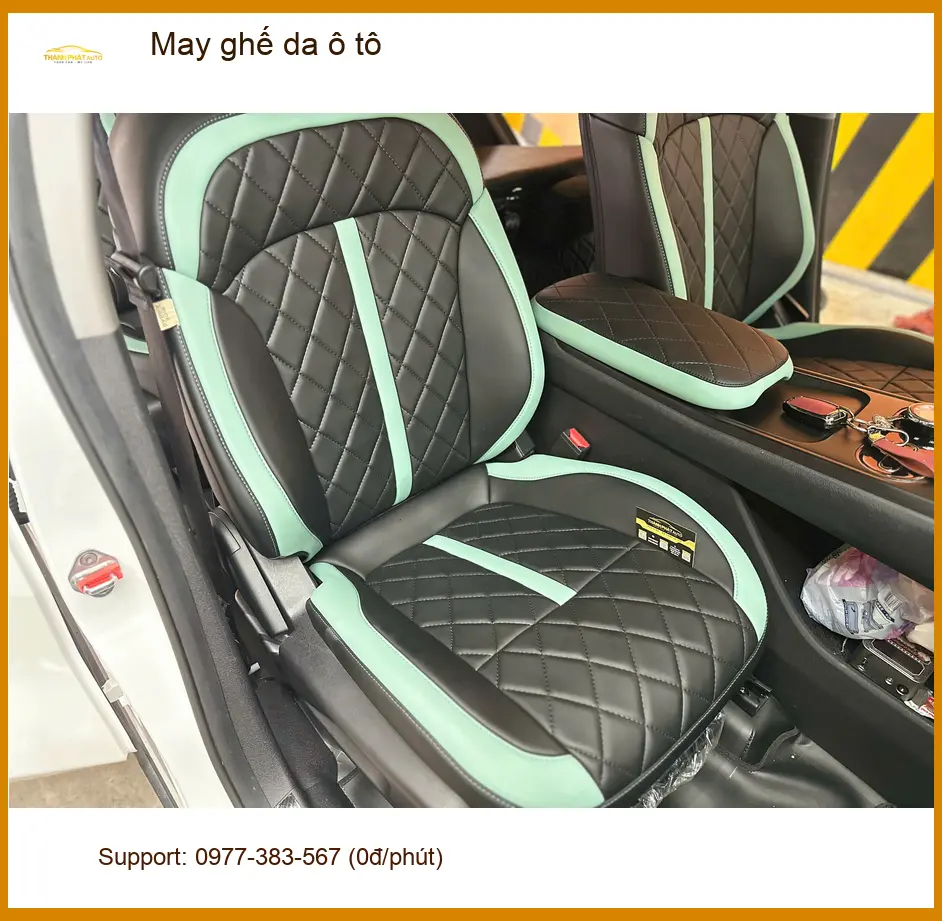 Anh Quang may ghế da ô tô Toyota Vios tại Quận 5 để xe luôn như mới ảnh thực tế 5