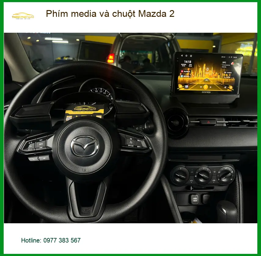 Anh Quang Minh lắp Phím media và chuột Mazda 2 Quận 2 vì phím cũ bị trơ, khó bấm ảnh thực tế 4