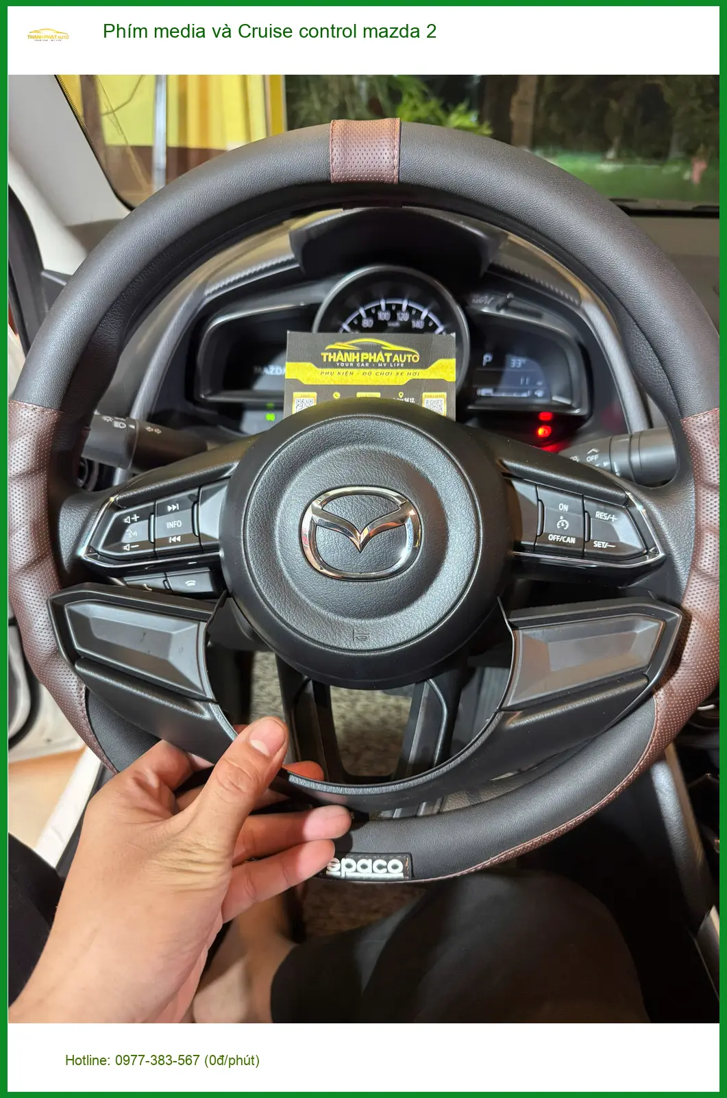 Chị Thảo lắp Phím media và Cruise control Mazda 2 tại Quận Gò Vấp ảnh thực tế 2