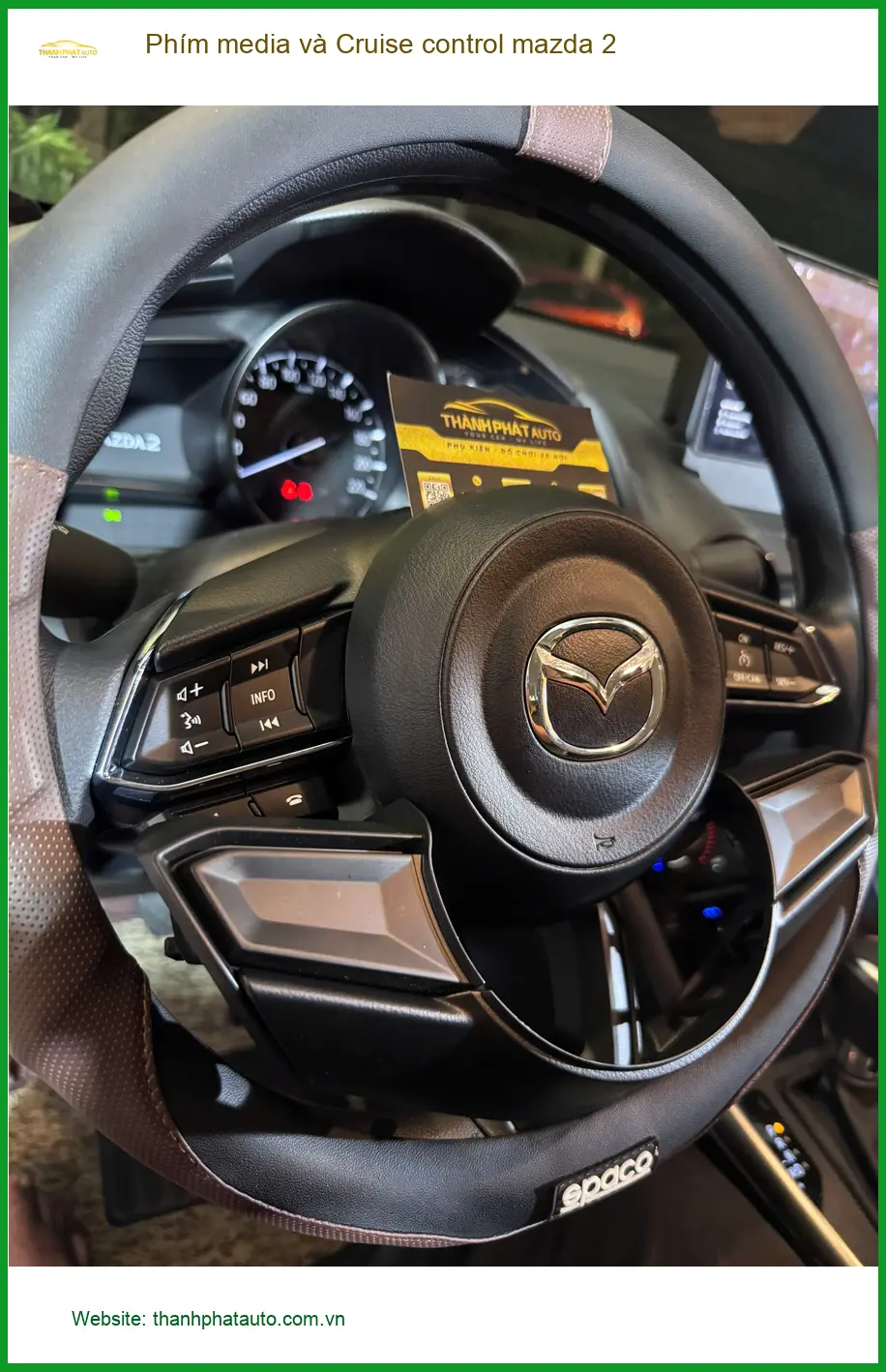 Chị Thảo lắp Phím media và Cruise control Mazda 2 tại Quận Gò Vấp ảnh thực tế 4