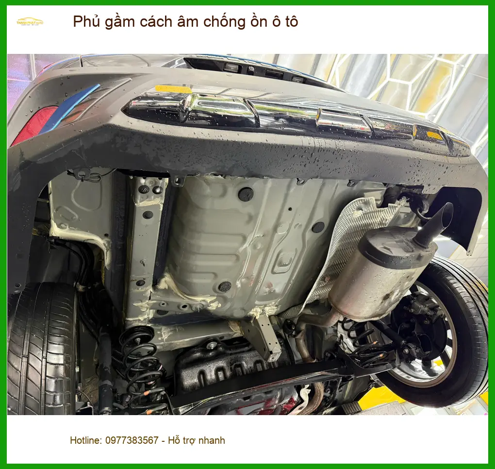 Anh Tùng phủ gầm cách âm chống ồn ô tô Hyundai Accent giảm tiếng ồn khó chịu ảnh thực tế 4
