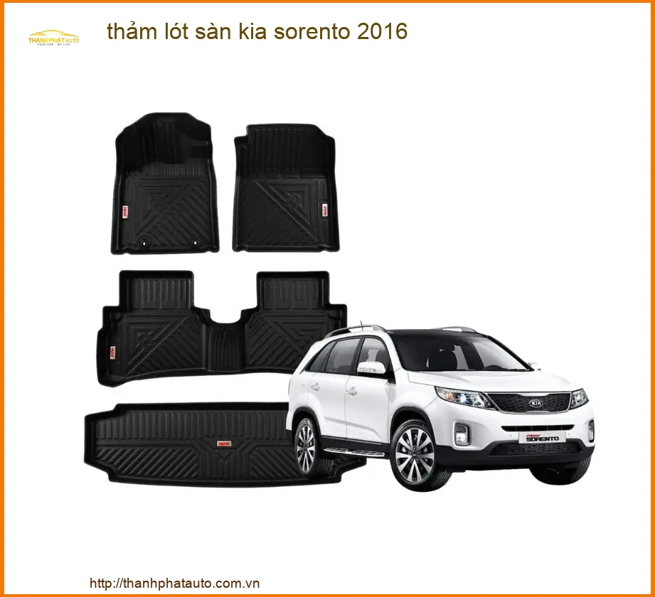 Thảm Lót Sàn Kia Sorento 2016 Cao Cấp - Địa Chỉ Lắp Đặt Chính Hãng TPHCM