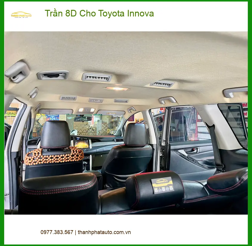 Anh Minh bọc Trần 8D cho Toyota Innova tại Gò Vấp để nội thất sang trọng hơn ảnh thực tế 2