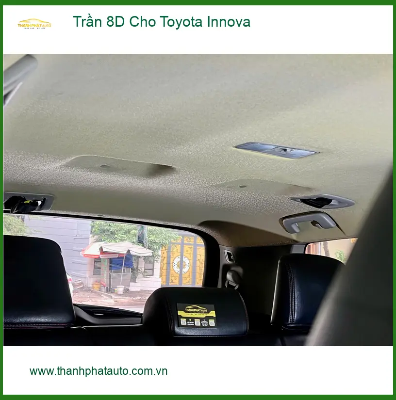 Anh Minh bọc Trần 8D cho Toyota Innova tại Gò Vấp để nội thất sang trọng hơn ảnh thực tế 3