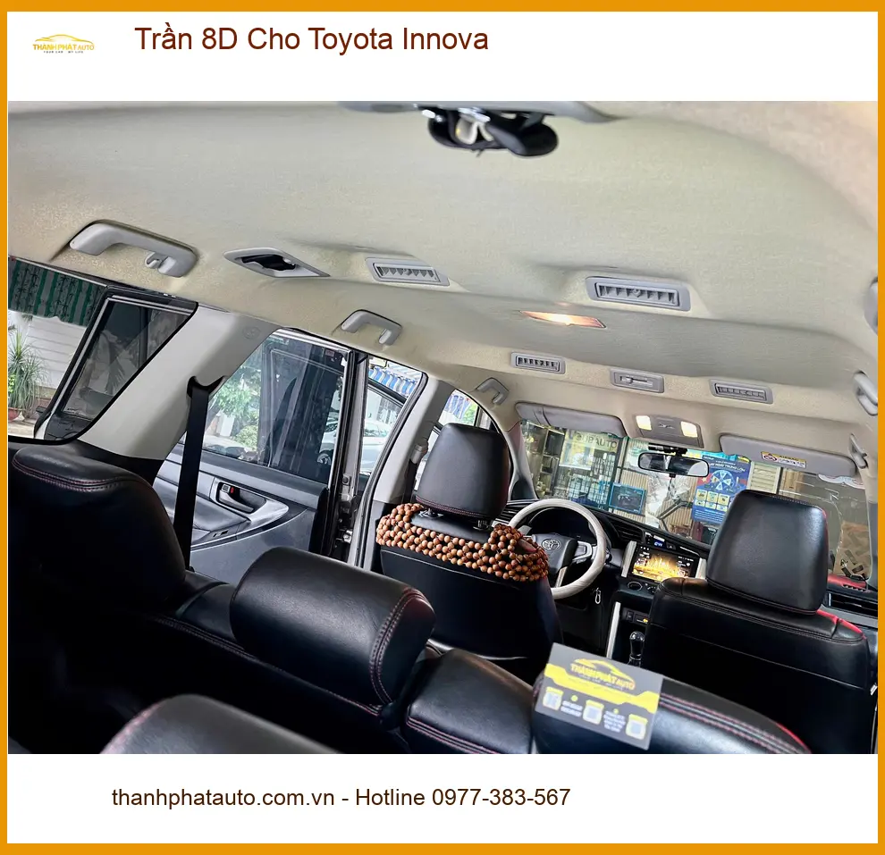 Anh Minh bọc Trần 8D cho Toyota Innova tại Gò Vấp để nội thất sang trọng hơn ảnh thực tế 5
