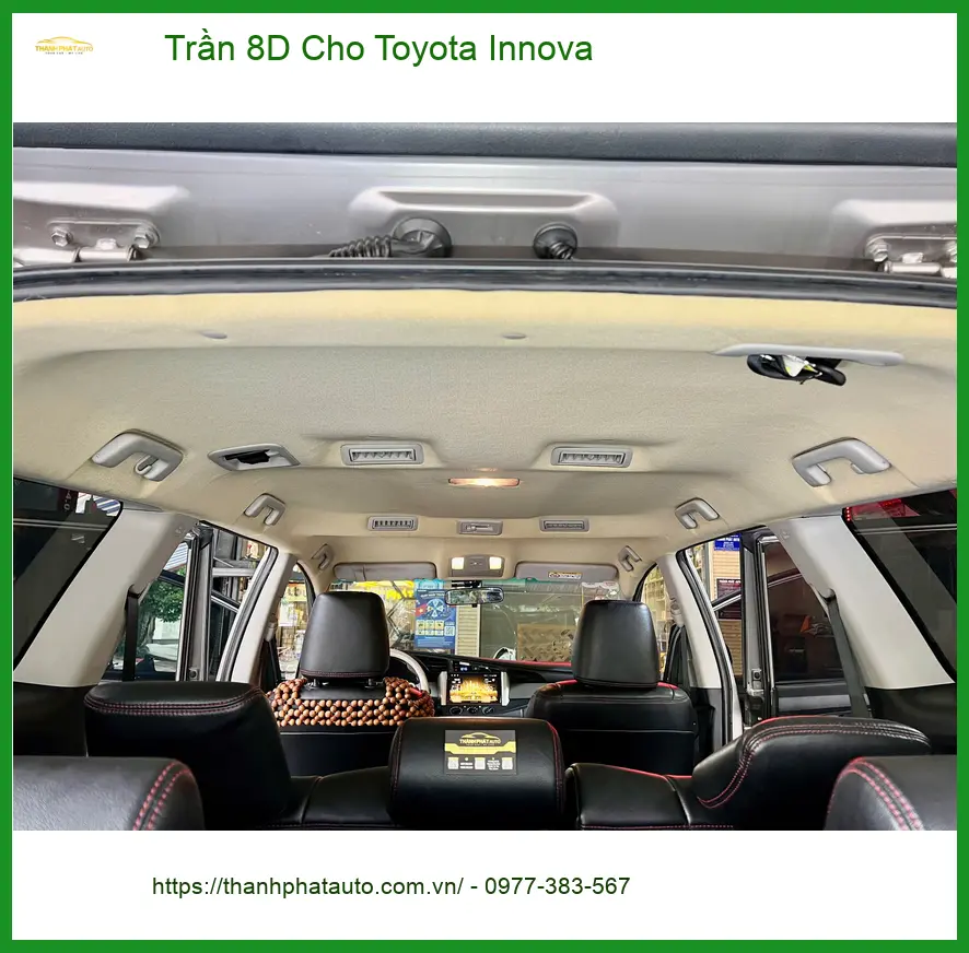 Chú Minh bọc Trần 8D cho Toyota Innova tại Quận Tân Bình vì trần cũ đã xuống cấp ảnh thực tế 3