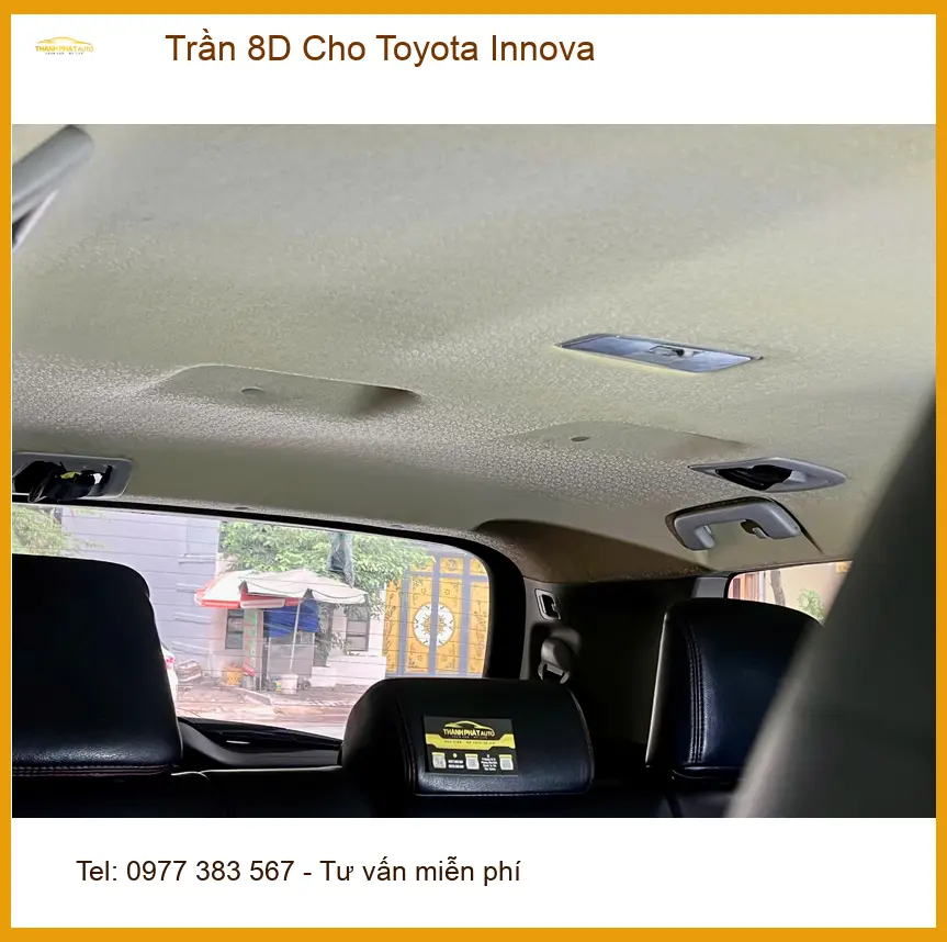 Chú Minh bọc Trần 8D cho Toyota Innova tại Quận Tân Bình vì trần cũ đã xuống cấp ảnh thực tế 4