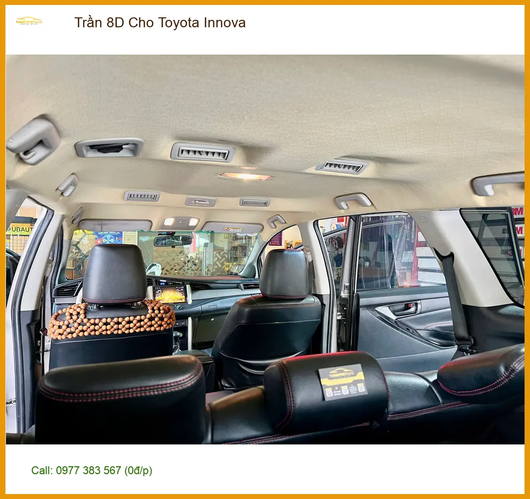 Chú Minh bọc Trần 8D cho Toyota Innova tại Quận Tân Bình vì trần cũ đã xuống cấp ảnh thực tế 5