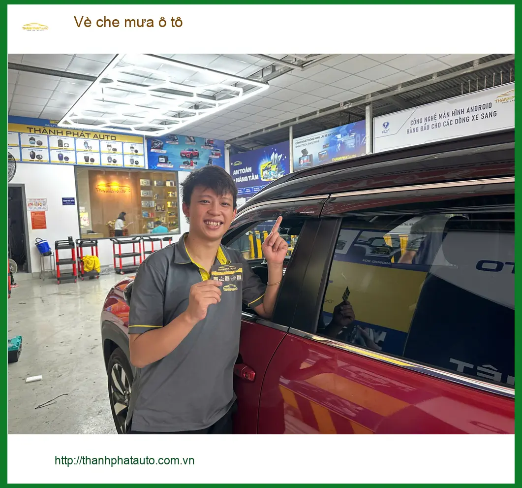 Anh Khải lắp vè che mưa ô tô Hyundai Accent tại Quận 10 uy tín, giá tốt ảnh thực tế 3
