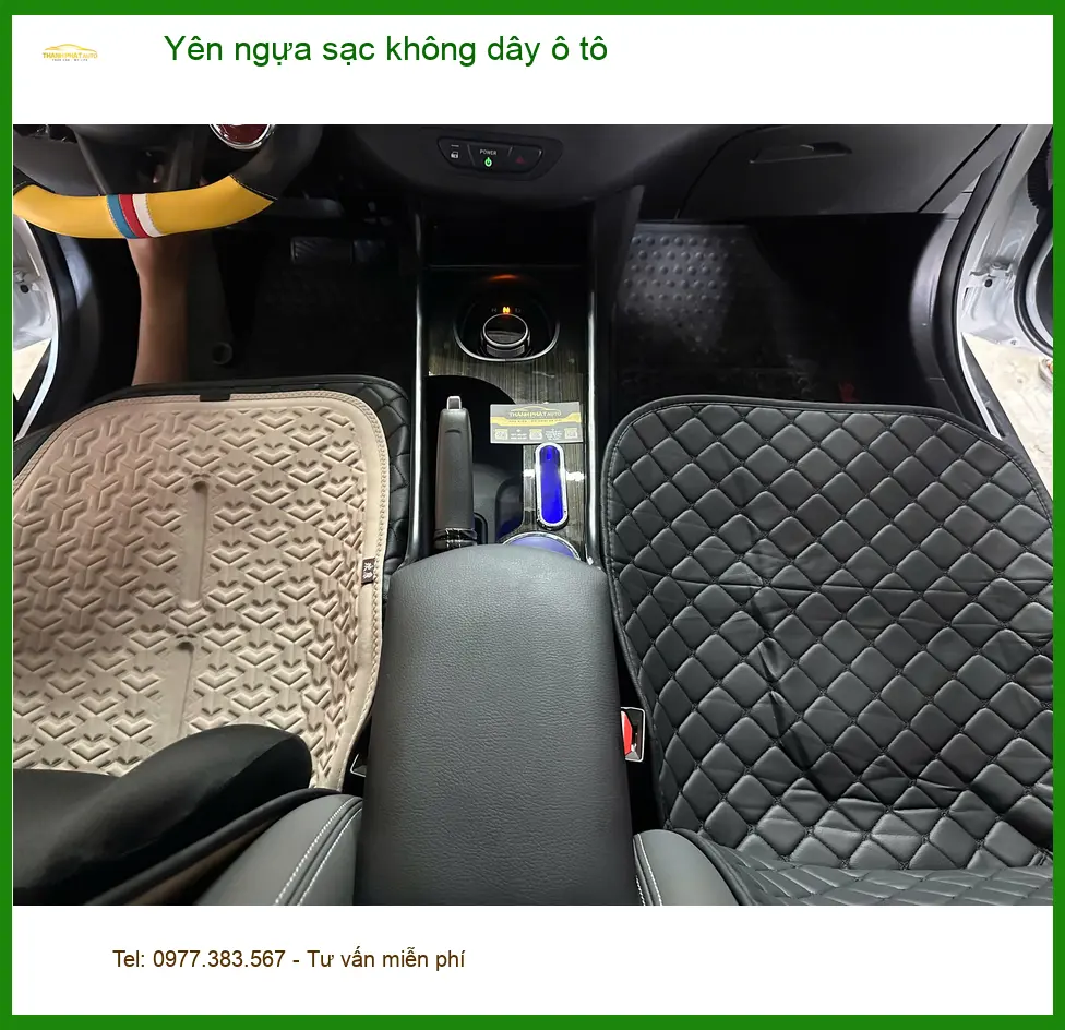 Anh Nam lắp yên ngựa sạc không dây Honda CRV tại Quận 12 cho xe tiện nghi ảnh thực tế 3
